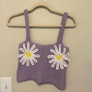 Lilac knitted top with Daisy’s